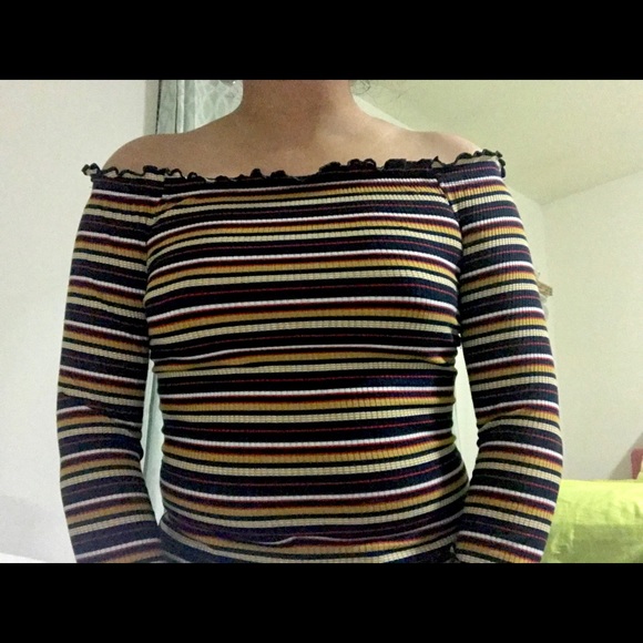 Striped Lettuce Crop Tee - Picture 1 of 7